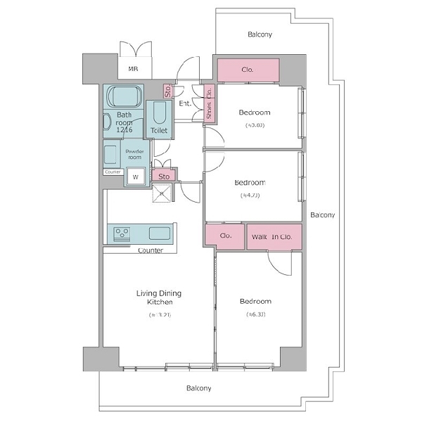 3LDK